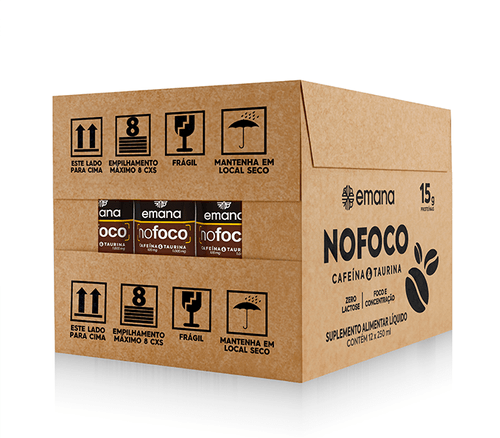 Bebida Protein NoFoco 15g Sabor Café 250ml - 12 Unidades