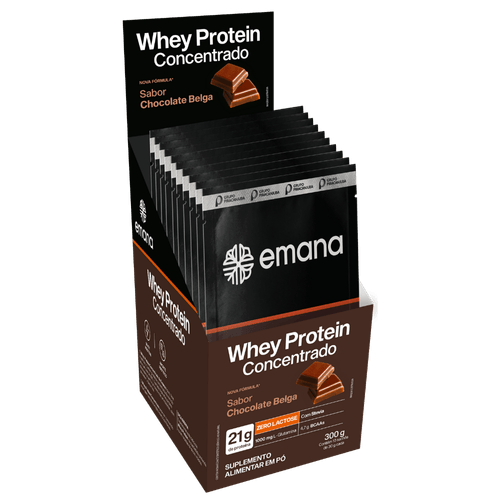 Sache Whey Protein 30g Chocolate Belga  - 10 unidades