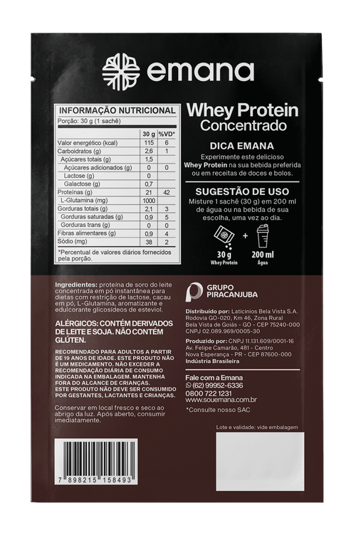 Sache Whey Protein 30g Chocolate Belga - 3 unidades