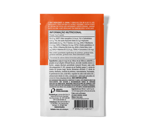 Sachê Shot Energizante 5g - 3 Unidades