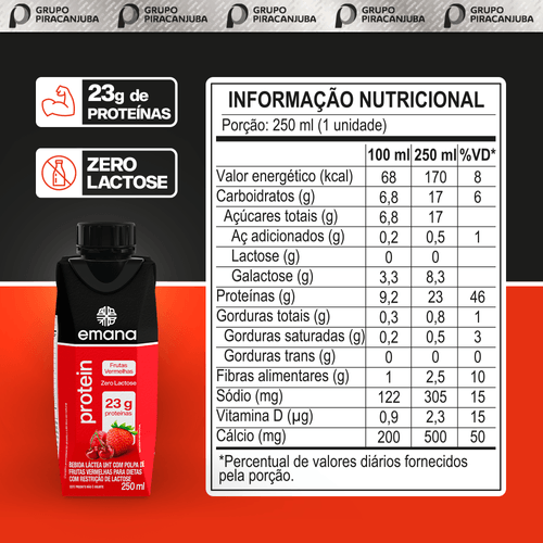 Bebida Protein 23g Sabor Frutas Vermelhas 250ml - 6 unidades